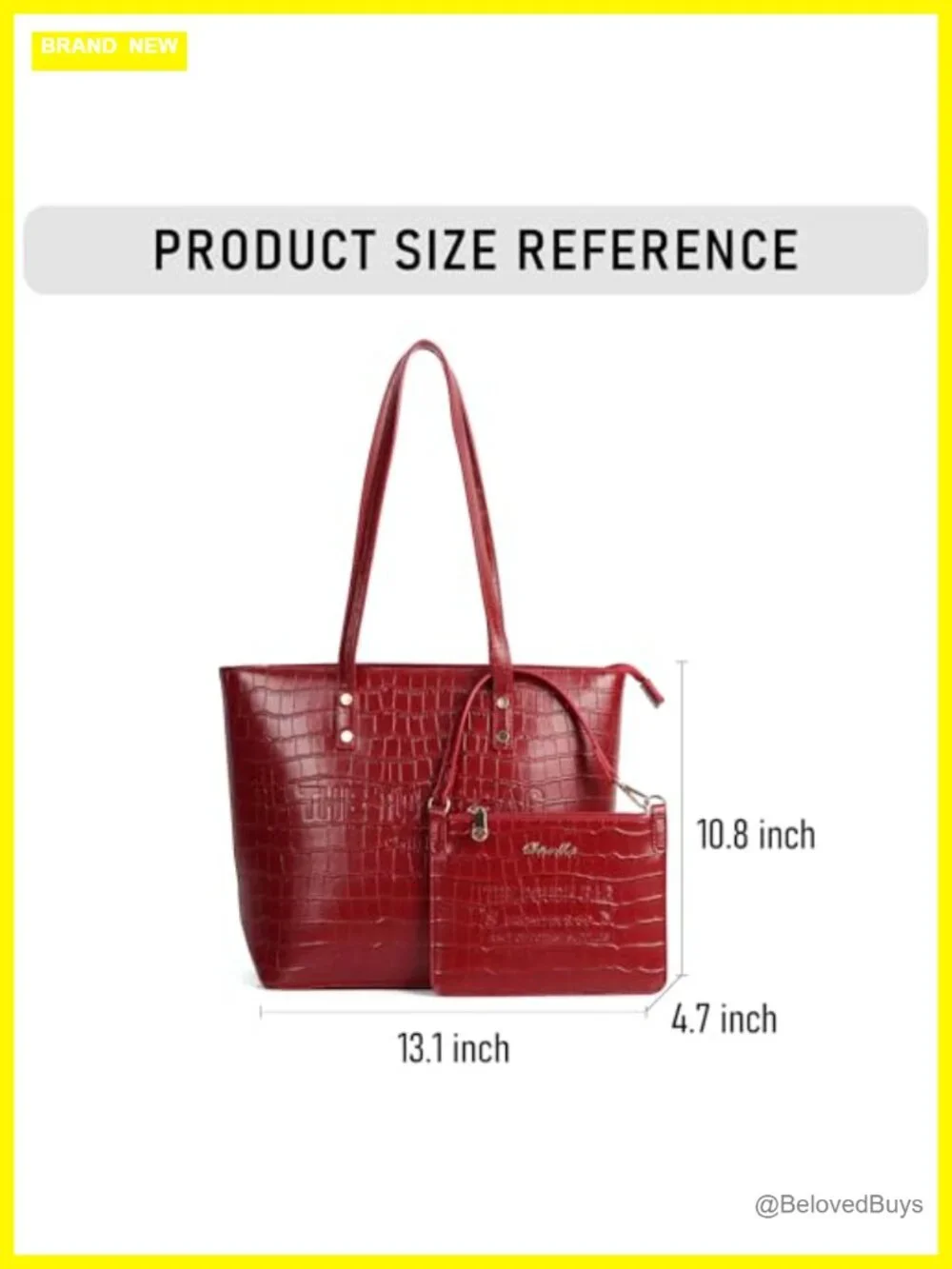 Medium Top Handle Tote Bag with Zipper, PU Leather